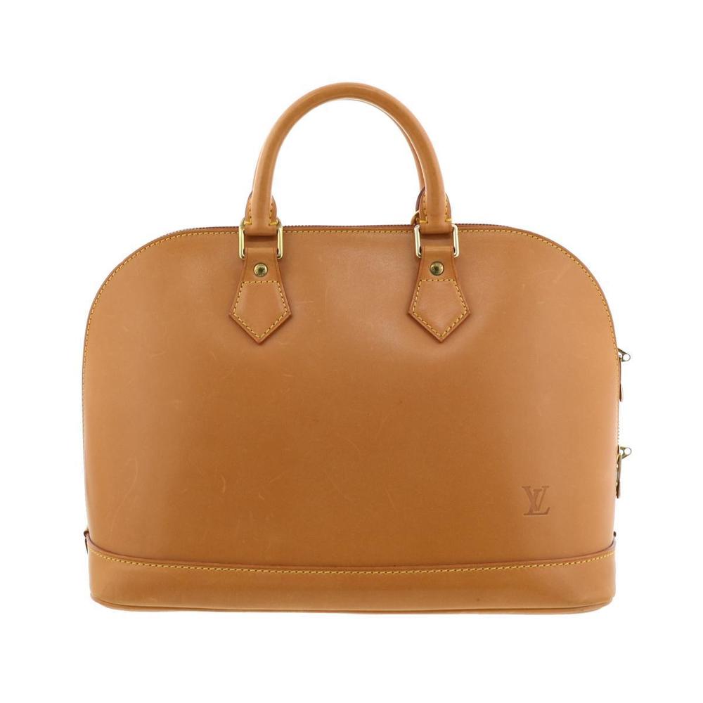 Louis Vuitton Alma Custom Handbag Brown Leather Nomad Camel